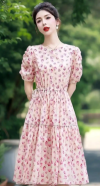 Stylish patterned woven dress for outdoor events