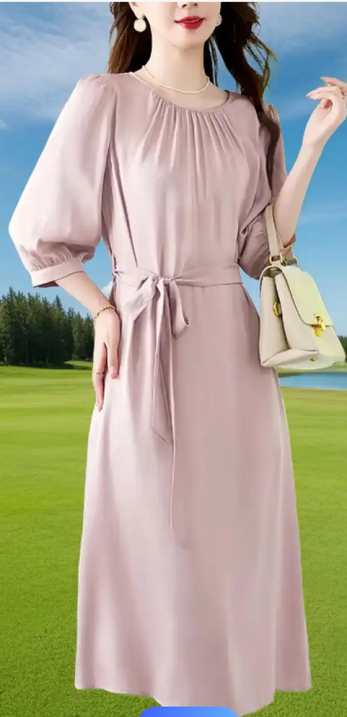 Stylish patterned woven dress for outdoor events